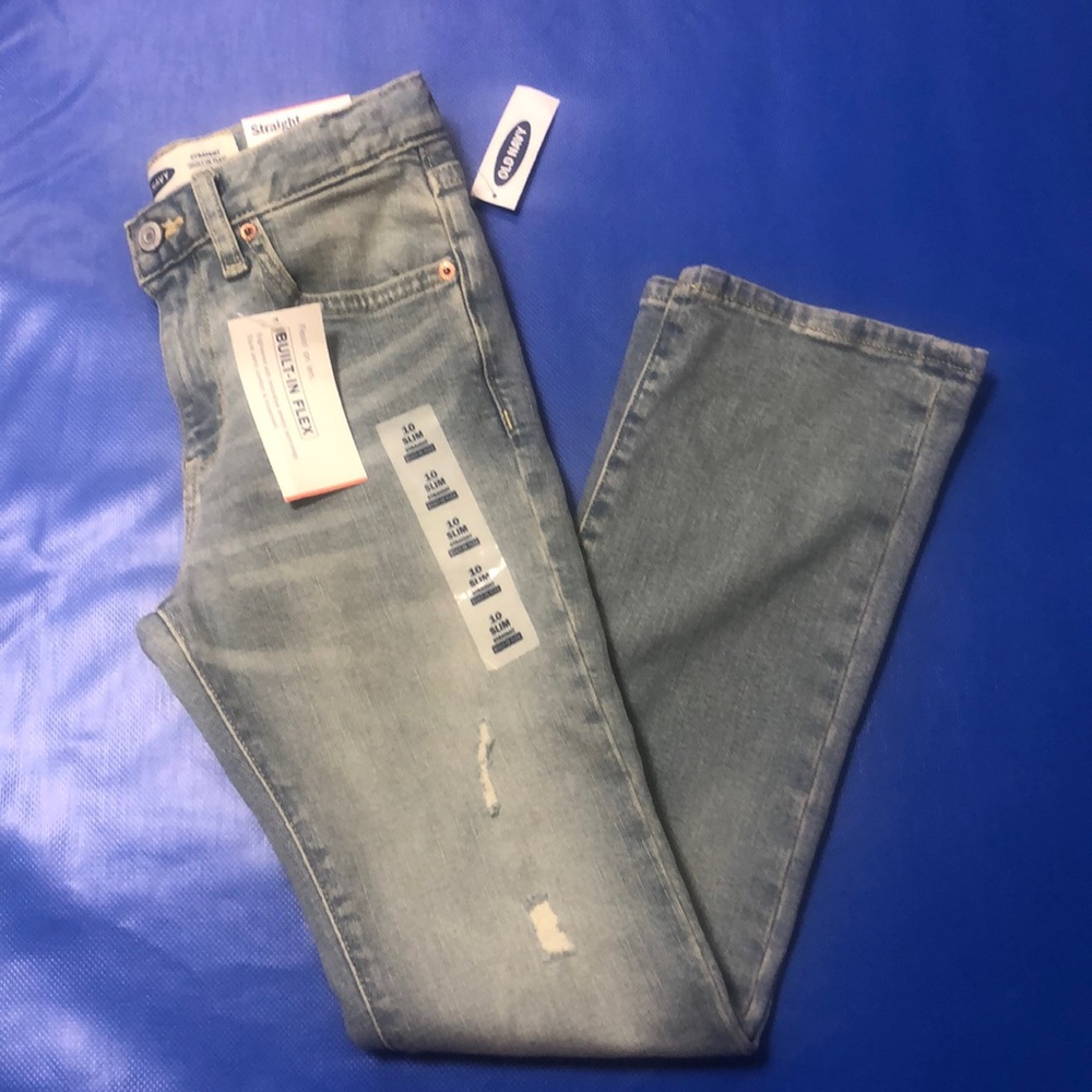 NWT Old Navy Boys Jeans size 10 slim Straight.